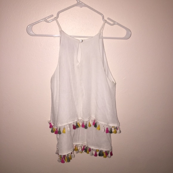 Blue Rain Layered Tassel Top - Picture 2 of 5